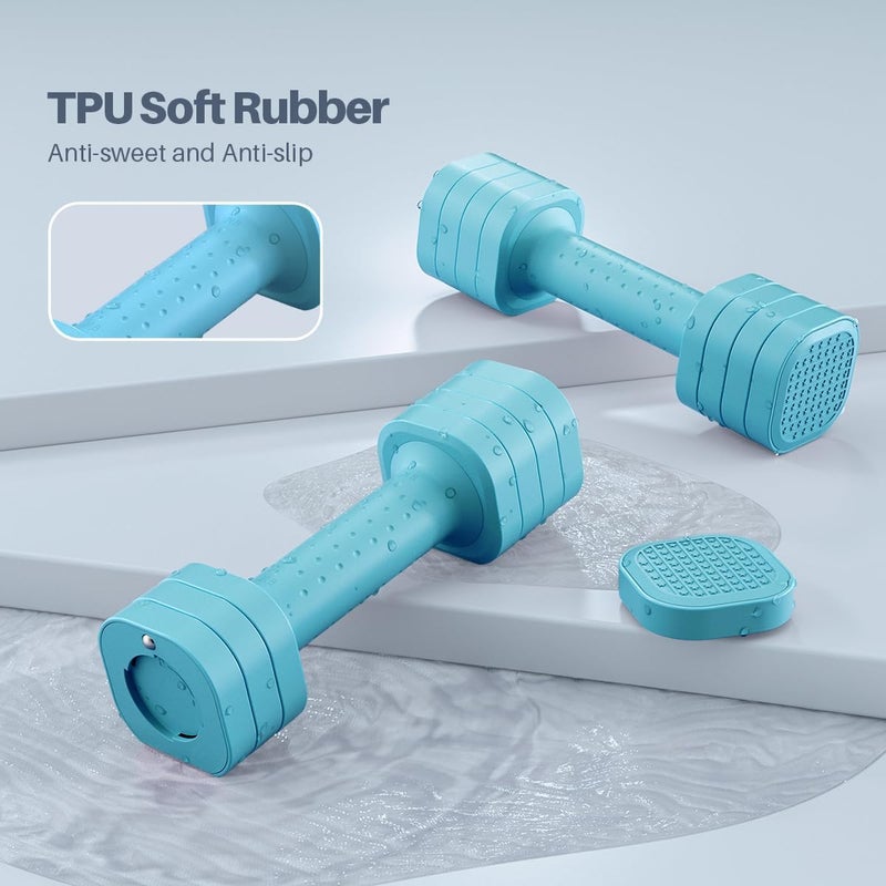 Zempox Adjustable Dumbbell Set of 2, 4 in 1 Free Weights Dumbbells Set for Women, Hand Weights for Women at Home, Each 2lb 3lb 4lb 5lb with TPU Soft Rubber Handle for Home Gym Exercise Training - Image 5